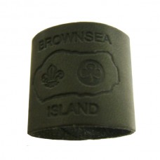 Black Embossed Leather Woggle