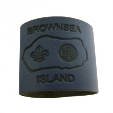 Dark Blue Embossed Leather Woggle