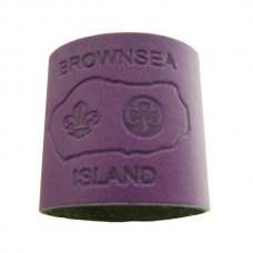 Purple Embossed Leather Woggle