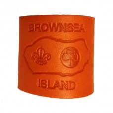 Orange Embossed Leather Woggle